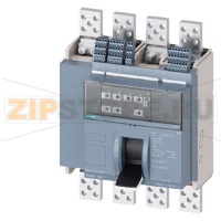 fixed-mounted molded case circuit breaker w. handle frame 1600; 4AUX and trip alarm switch S24; Icu "C" Icu=110kA @ 415V, 4-pole, left ETU360, LSIG, In=1600A rotary coding switch Ir=640...1600A Isd=1...10xIn, Ii=1.5...15xIn N conductor protec. adjustable