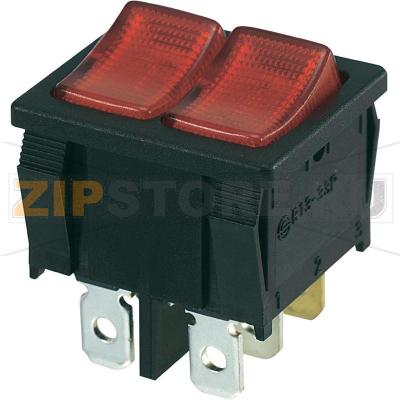 Переключатель клавишный 250 В/AC, 16 А, 1 x выкл/вкл, 1 шт Arcolectric C1300XBAAG 