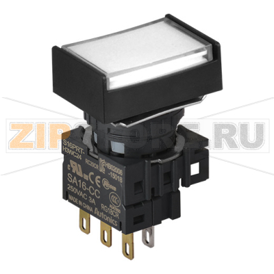 Выключатель кнопочный, Ø отверстия: 16 мм Autonics S16PRT-H3WC5 