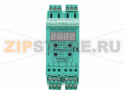 Преобразователь частота/ток/напряжение Frequency voltage current converter KFU8-FSSP-1.D Pepperl+Fuchs Описание оборудованияFrequency voltage current converter40 kHz version
