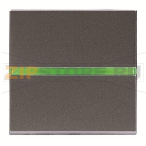 Механизм одноклавишной кнопки, двухмодульный, антрацитовый ABB 2CLA220450N1801 