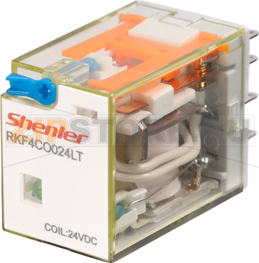 Реле миниатюрное (4CO), 6A, DC 12V Shenler RKF4CO012LT 