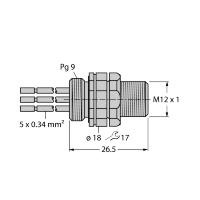Разъем панельный Turck FSDW4.54-0.5