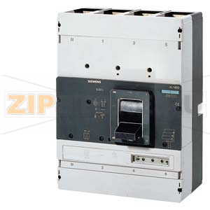 АВТОМАТИЧЕСКИЙ ВЫКЛЮЧАТЕЛЬ VL 1600N СТАНДАРТНАЯ ОТКЛ. СПОСОБНОСТЬ ICU=55KA / 415 V AC 4 ПОЛ., ЗАЩИТА ЛИНИЙ РАСЦЕПИТЕЛЬ LCD ETU40, LI/LS/LSI IN=1600A, RATED CURRENT IR=640-1600A, OVERLOAD ISD=1,5TO8XIR, II=9XIN SHORT-CIRCUIT N PROTECTED Siemens 3VL8716-1UJ 