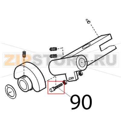 Rullino movimento MRR Sirman Mirra 220 Rullino movimento MRR Sirman Mirra 220Запчасть на деталировке под номером: 90