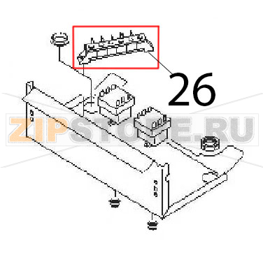 Terminal board Angelo Po 0G1CP1E Terminal board Angelo Po 0G1CP1EЗапчасть на деталировке под номером: 26