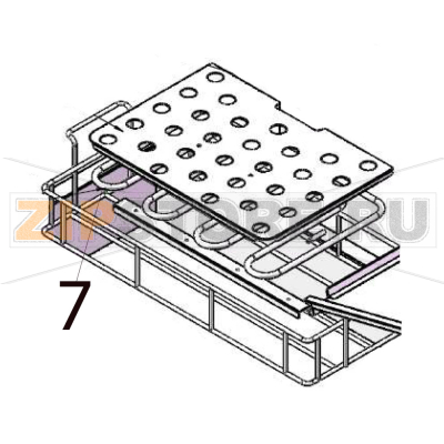 Heating pipe Hurakan HKN-EF16 Heating pipe Hurakan HKN-EF16Запчасть на деталировке под номером: 7