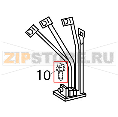 Screw KitchenAid 5K45SSEWH Screw KitchenAid 5K45SSEWHЗапчасть на деталировке под номером: 10