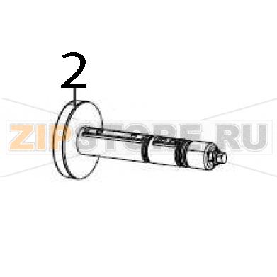 Ribbon supply spindle Zebra ZT600 Ribbon supply spindle Zebra ZT600Запчасть на деталировке под номером: 2