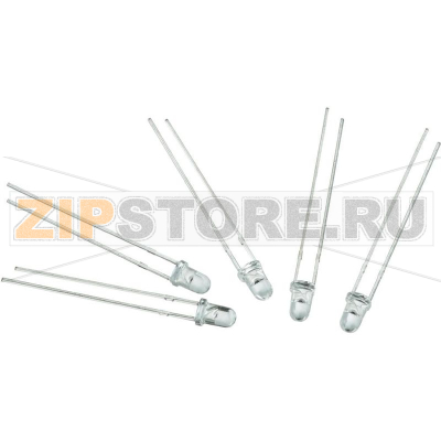 Светодиод круглый 2000 мкд, 5 мм, 45°, 30 мА, 2.7 В, синий Würth Elektronik 151053BS04500 