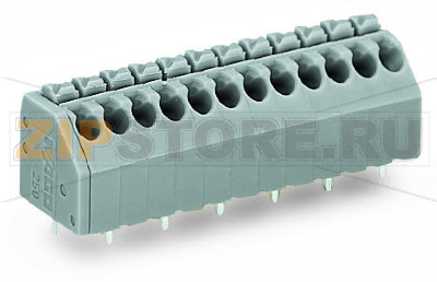 PCB terminal block; push-button; 1.5 mm; Pin spacing 3.5 mm; 5-pole; Push-in CAGE CLAMP®; 1,50 mm; blue Wago 250-205/000-006 Компактные клеммные колодки с нажимными кнопкамиПростой зажим одножильных проводников и проводников с наконечником путем вставкиМонтаж / извлечение тонкожильных проводников при помощи нажимных кнопокУгол ввода проводника 45° обеспечивает простое компактное подсоединениеИндивидуальные сочетания цветовПо запросу также доступны клеммные колодки с разделителями...