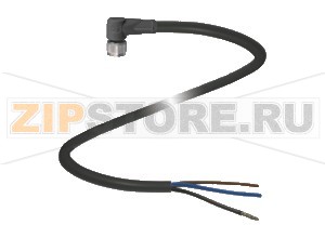 Кабель датчика-исполнительного устройства Female connector V3-WM-BK3M-PUR-U Pepperl+Fuchs Описание оборудованияCable socket, M8, 3-pin, PUR cable