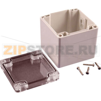 Корпус 90x90x90 мм, материал: поликарбонат, серый, 1 шт Hammond 1554EE2GYCL 