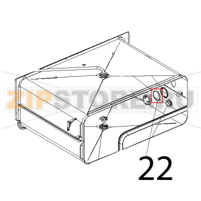 OR 46x2, VMQ 70 rosso Unox XVC 104 OR 46x2, VMQ 70 rosso Unox XVC 104Запчасть на деталировке под номером: 22