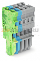 1-проводниковая розетка; 4 mm; 5-пол.; 4,00 mm; желто-зеленые,синие,серые Wago 769-105/000-039