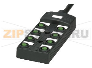 Соединительный блок Splitter boxes V1-8/16A-E2-2M-PUR-V23-G Pepperl+Fuchs Описание оборудования8-way passive distributor, with M23 plug