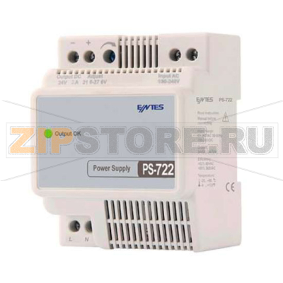 Источник питания 24 В/DC, 72 Вт, 3 A Entes PS-722 