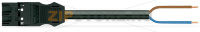 pre-assembled connecting cable; Eca; Plug/open-ended; 3-pole; Cod. A; 0.5 m; 1,00 mm; black Wago 771-5001/185-000