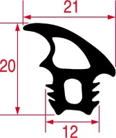 УПЛОТНИТЕЛЬНАЯ РЕЗИНА ФАСАДА ПЕЧИ 520х47