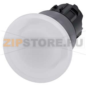 АКТУАТОР ГРИБОВИДНОЙ КНОПКИ С ВОЗМОЖНОСТЬЮ ПОДСВЕТКИ, 22MM, КРУГЛ., ПЛАСТИК С МЕТАЛЛИЧЕСКИМ ФРОНТАЛЬНЫМ КОЛЬЦОМ, КНОПКА БЕЛАЯ, 40MM, БЕЗ ФИКСАЦИИ, С ГРАВИРОВКОЙ ЛАЗЕРОМ, НИЖНИЙ РЕГИСТР Siemens 3SU1031-1BD60-0AA0-Z&amp;nbsp;Y12 