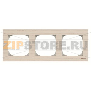 Рамка трехместная, дерево белый ясень ABB 2CLA857300A2001 