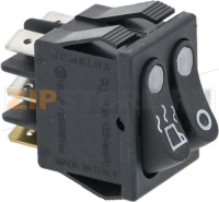 ДВОЙНОЙ ЧЕРНЫЙ ДВУПОЛЮСНЫЙ ПЕРЕКЛЮЧАТЕЛЬ 250В