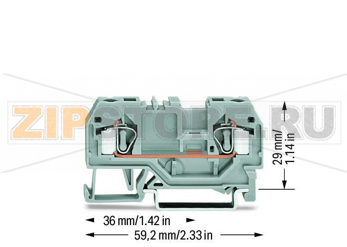 2-проводные проходные клеммы; 4 mm; центральная маркировка; для DIN-рейки 35 x 15 и 35 x 7,5; CAGE CLAMP®; 4,00 mm; серые Wago 281-901 Примечание:Terminating Aluminum ConductorsWAGO spring clamp terminal blocks are suitable for solid aluminum conductors up to 4 mm?/12 AWG if WAGO “Alu-Plus” Contact Paste is used for termination.“Alu-Plus” Contact Paste Advantages:Automatically destroys the oxide film during clamping.Prevents fresh oxidation at the clamping point.Prevents electrolytic corrosion between aluminum and copper conductors (in the same terminal block).Provides long-term protection against corrosion....