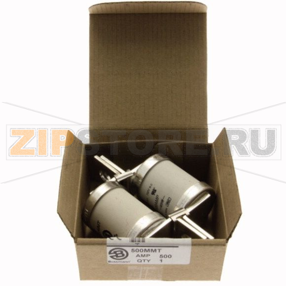 Предохранитель, 500 A, AC 690 В, DC 350 В, 200 кА, BS88, 83x113 мм, aR, BS Eaton 500A 690V AC TYP 