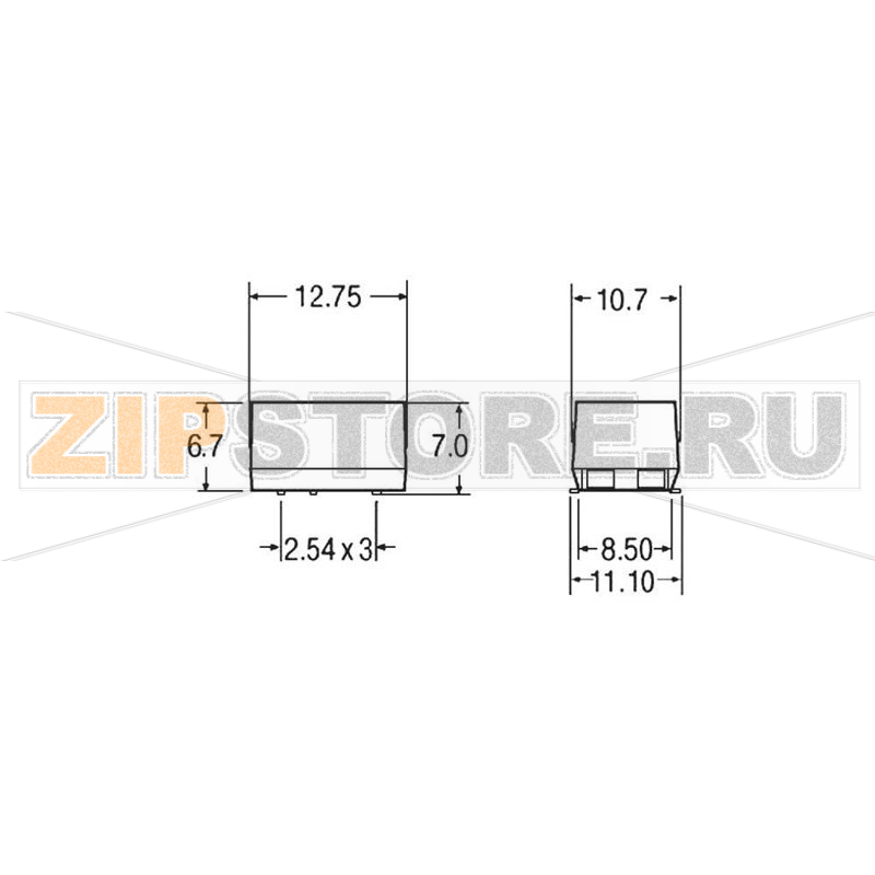 Преобразователь DC/DC, SMD-монтаж, 5 В/DC, 12 В/DC, 84 mA, 1 Вт Recom R1S-0512 