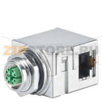 IE M12 panel feedthrough 4x 2 Control cabinet bushing for transition from M12 connection system (X-coded, IP65/67) to RJ45 connection system IP20 1 pack = 1 unit Siemens 6GK1901-0DM40-2AA5