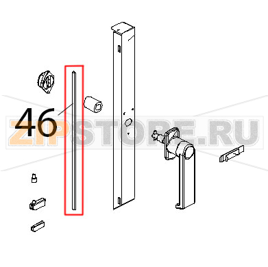 Profilo porta sil nero C121 Unox XV 203G Profilo porta sil nero C121 Unox XV 203GЗапчасть на деталировке под номером: 46
