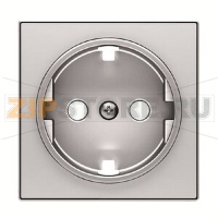 Накладка для розетки, серебристый алюминий ABB 2CLA858800A1301