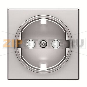 Накладка для розетки, серебристый алюминий ABB 2CLA858800A1301 