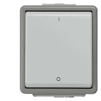 DELTA FLACHE ВЫКЛЮЧАТЕЛЬ 10А 250В НАВЕСНОГО МОНТАЖА IP44 С ЗАЩИТОЙ ОТ БРЫЗГ  2-ПОЛЮСНЫЙ 1 КЛАВИША Siemens 5TA4702