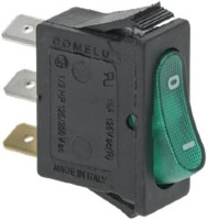 ЗЕЛЕНЫЙ ОДНОПОЛЮСНЫЙ ВЫКЛЮЧАТЕЛЬ 16A 250В