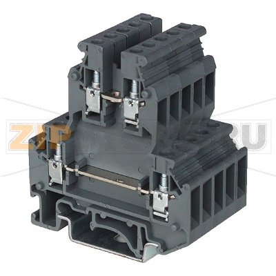 Клемма проходная, 2 уровня, серая CHIKU RTB 4-L/LB 