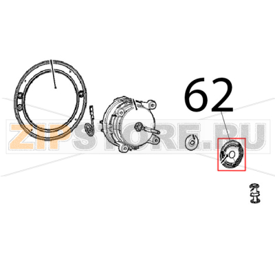 St. steel motor shaft sealing dis Unox XVC 205E St. steel motor shaft sealing dis Unox XVC 205EЗапчасть на деталировке под номером: 62