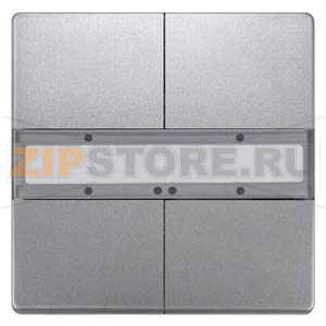 Клавиша, двойная, без светодиода состояния, платиновый металлик Siemens 5WG1286-2DB42 