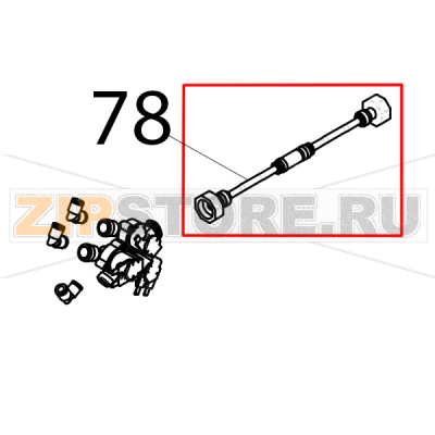 Pipe, Ø: 8 Piron P920RXS Pipe, Ø: 8 Piron P920RXSЗапчасть на деталировке под номером: 78