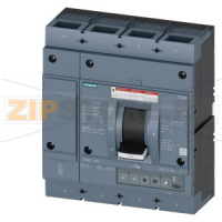 circuit breaker 3VA6 UL frame 1000 breaking capacity class  C 100kA @ 480 V 4-pole, line protection ETU350,  LSI, In=1000A overload protection Ir=400A ...1000A short circuit protection Isd=1,5... 10 xIr, Ii=12 x In Siemens 3VA6610-7HN42-0AA0