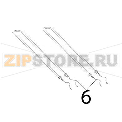 Resistenza posteriore Zanolli Citizen PW 6+6/MC Resistenza posteriore Zanolli Citizen PW 6+6/MCЗапчасть на деталировке под номером: 6