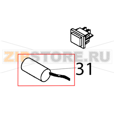 Condenser 12,5 uF Vema SG 2081 Condenser 12,5 uF Vema SG 2081Запчасть на деталировке под номером: 31