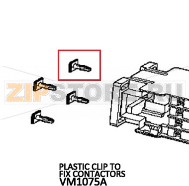 Plastic clip to fix contactors Unox XV 593 Plastic clip to fix contactors Unox XV 593Запчасть на деталировке под номером: 191Название запчасти на английском языке: Plastic clip to fix contactors Unox XV 593