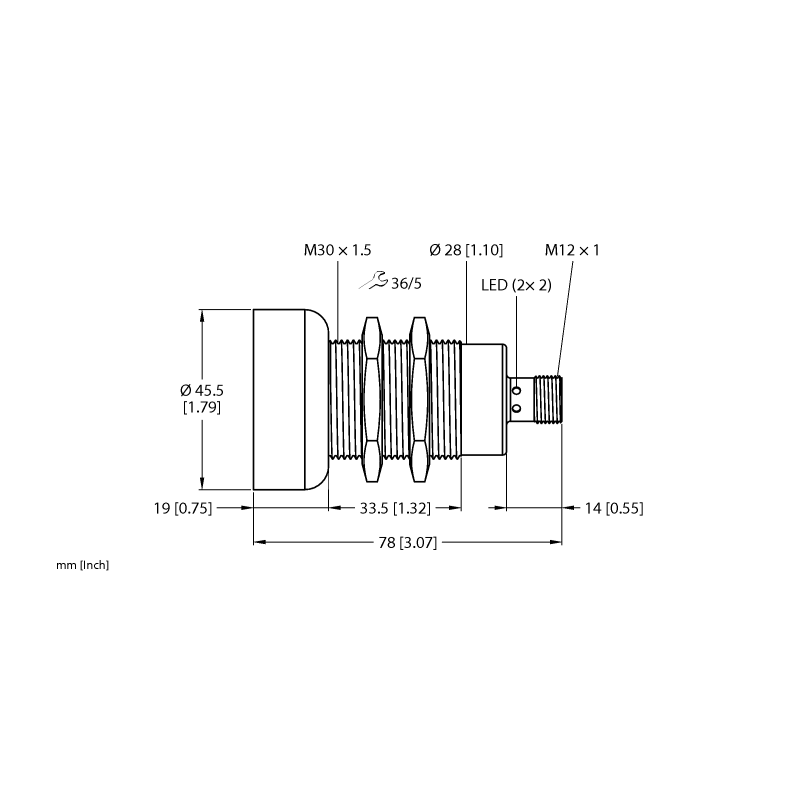 Датчик ультразвуковой Turck RU600D-M30M-UPN8X2-H1141 