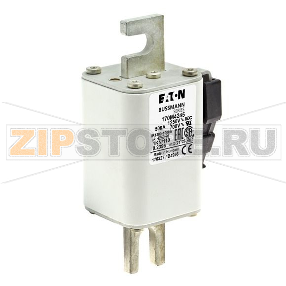 Предохранитель, 500 A, AC 1250 В, 100 кА, size 1, 53x69x138 мм, aR, DIN, IEC Eaton FUSE 500A 12 