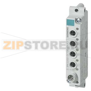 AS-I КОМПАКТН.МОДУЛЬ K20, IP67, A/B-SLAVE, DIGITAL, 4DI, 4 X INPUT ДЛЯ SENSOR(MECHAN./2- OR 3-WIRE) PNP, SENSOR SUPPLY ОТ U_ASI &quot;TOTAL MAX.200MA, &quot; 4XM8-SOCKET Siemens 3RK2200-0CT30-0AA3 