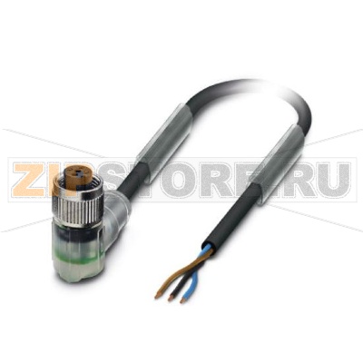 Кабель для датчика / исполнительного элемента Phoenix Contact SAC-3P-15,0-PVC/M12FR-2L 3-полюсн., ПВХ, черный RAL 9005, свободный конец, к Гнездо угловой M12, А-кодирование, с помощью 2 светодиодных индикатора, Длина кабеля: 15 м.Минимальный заказ: 1 шт.Упаковка: 1 шт.