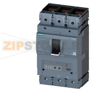 circuit breaker 3VA2 IEC frame 630 breaking capacity class E Icu=200 kA @ 415 V 3-pole, line protection ETU330, LIG, In=630A overload protection Ir=250A ... 630A short circuit protection Ii=1,5...9 x In ground fault protection Ig=0,2... 1 x In, tg=0,1/0,3 