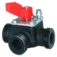 VBG31.25 - 3-ходовые поворотные клапаны, внешняя резьба, PN10, DN25, kvs 10 Siemens VBG31.25