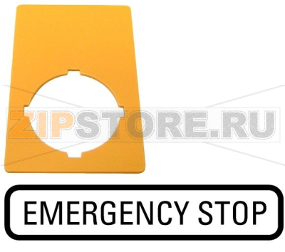 Знак, аварийная остановка, желтый, ГхШ=50x33mm, аварийный останов Eaton M22-XZK-GB99 